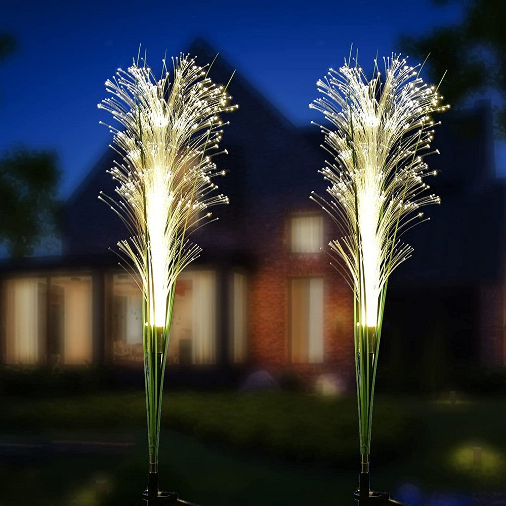 2Pcs Reed Solar Lights Outdoor LED Waterproof Garden Stake Lights