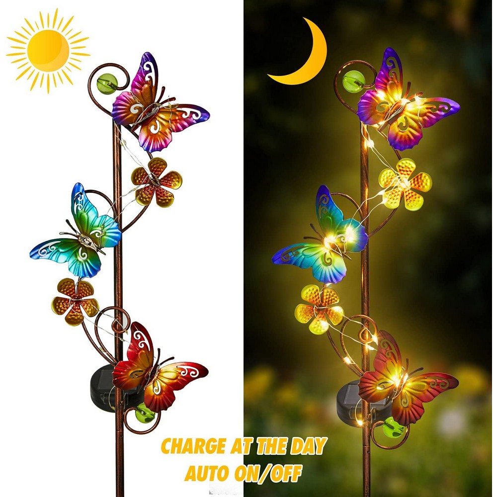 1-Pack Butterfly Solar Garden Lights Outdoor Garden Decor