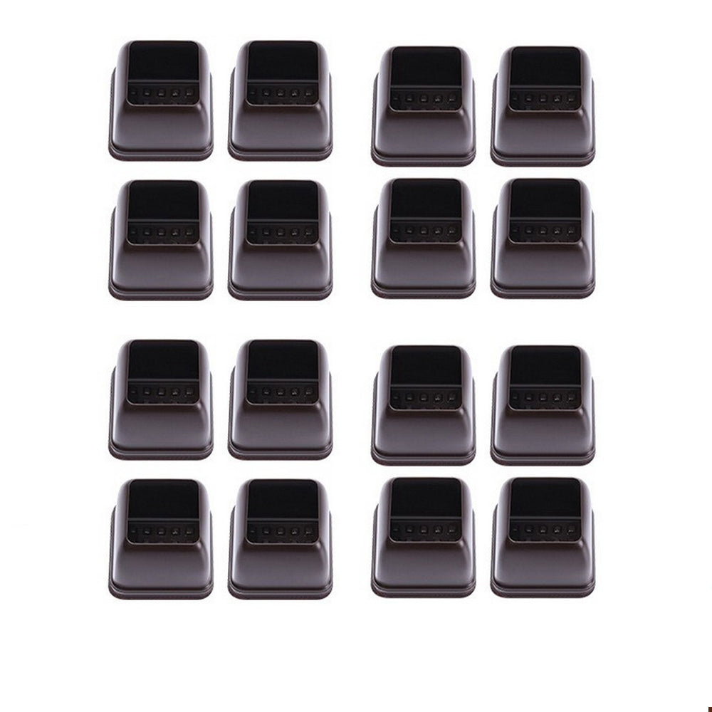 8-Pack Silicone Chair Leg Floor Protectors (Square Brown)