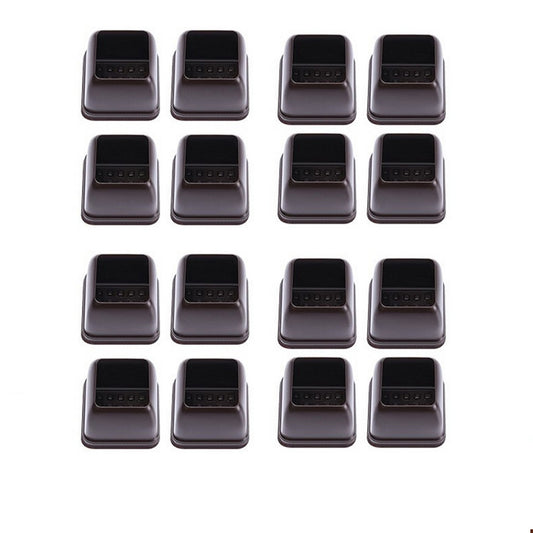 8-Pack Silicone Chair Leg Floor Protectors (Square Brown)