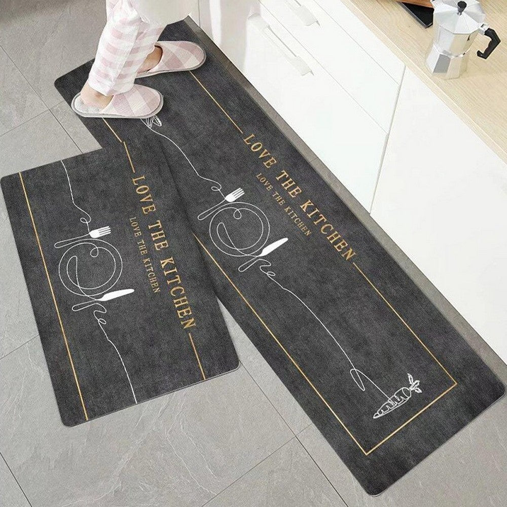 2 Piece Kitchen Mat Kitchen Rug Rectangular Floor Mat Set Area Rug