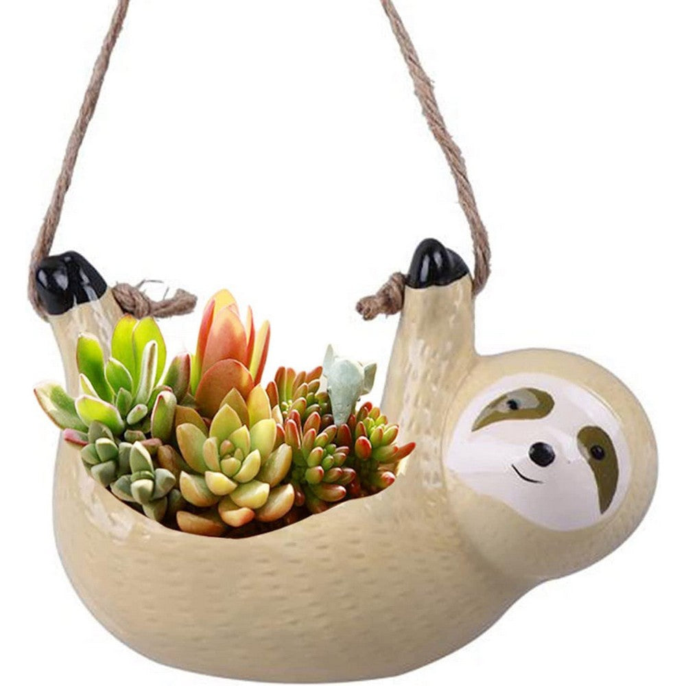 Sloth Gardening Gifts Hanging Planter for Indoor Outdoor Plants