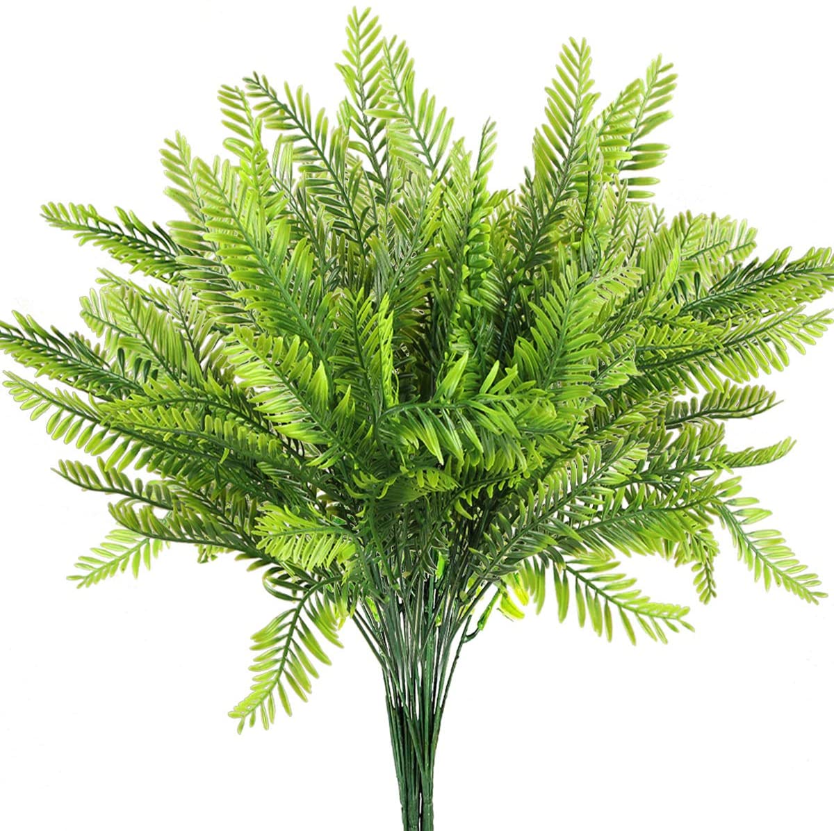 4Pcs Artificial Outdoor Plants Fake Fern Faux Boston Fern Greenery