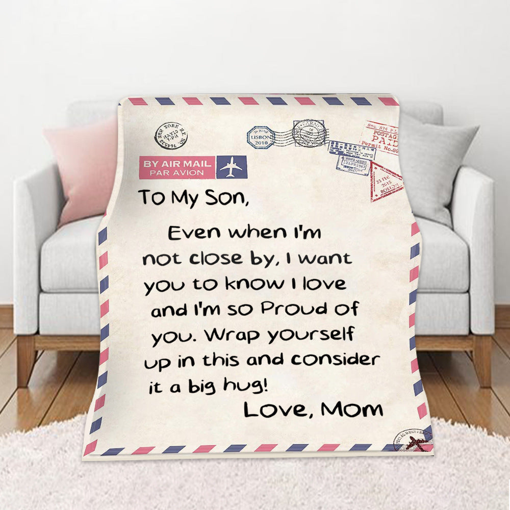 Best Birthday Day Gifts Soft Flannel Throw Blanket-To my SON