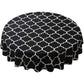 Plaid Print Waterproof Round Tablecloth Oil Proof Spill-Proof Table Cloth