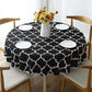 Plaid Print Waterproof Round Tablecloth Oil Proof Spill-Proof Table Cloth