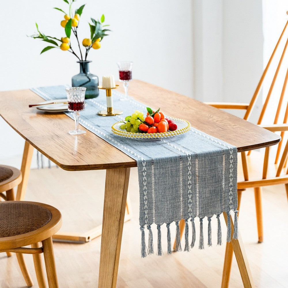 Farmhouse Table Runner Rustic Linen Boho Table Runner