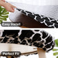 Waterproof Wipeable Elastic Edge Round PVC Tablecloth for Kitchen-Black