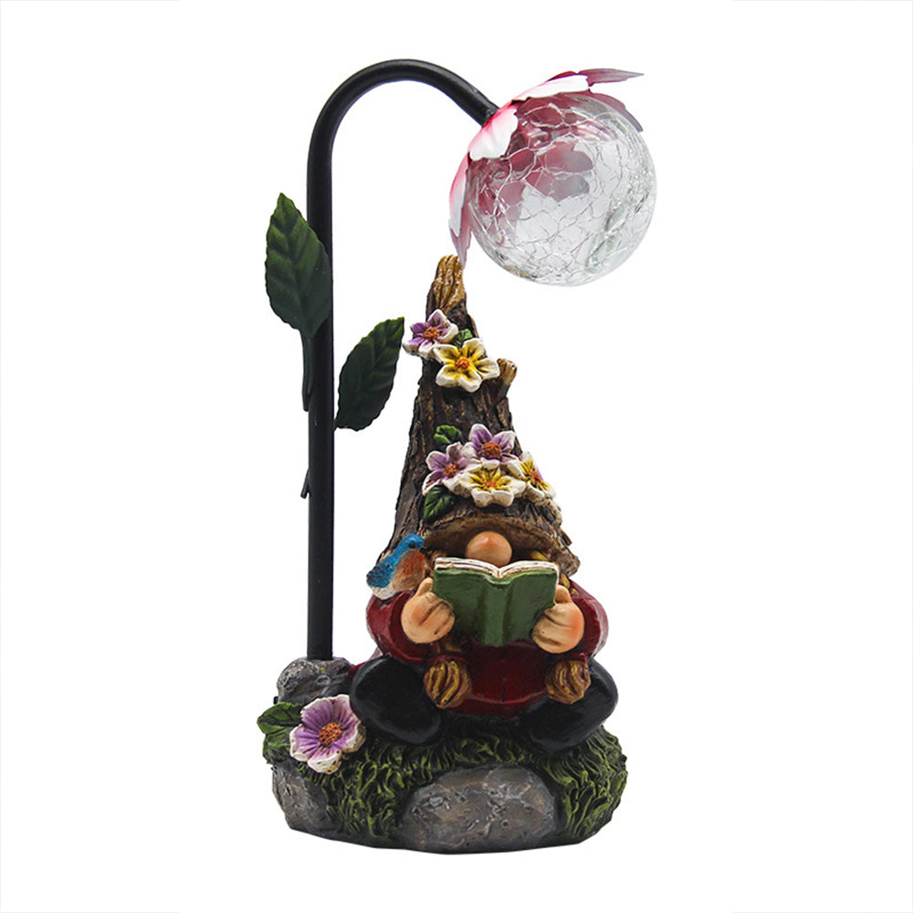 Garden Gnomes Statue Solar Powered Colorful Gradient LED Lights