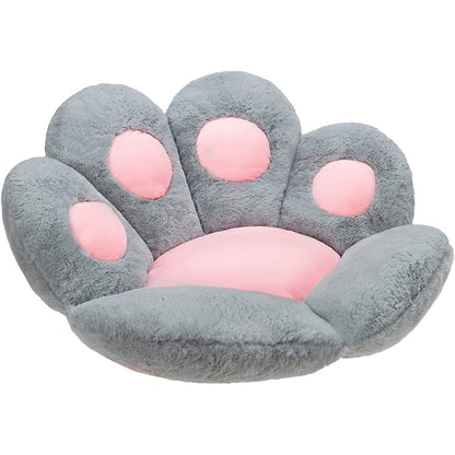 Lazy Sofa Chair Seat Cushion Cute Cat Paw Design Pillow-Grey