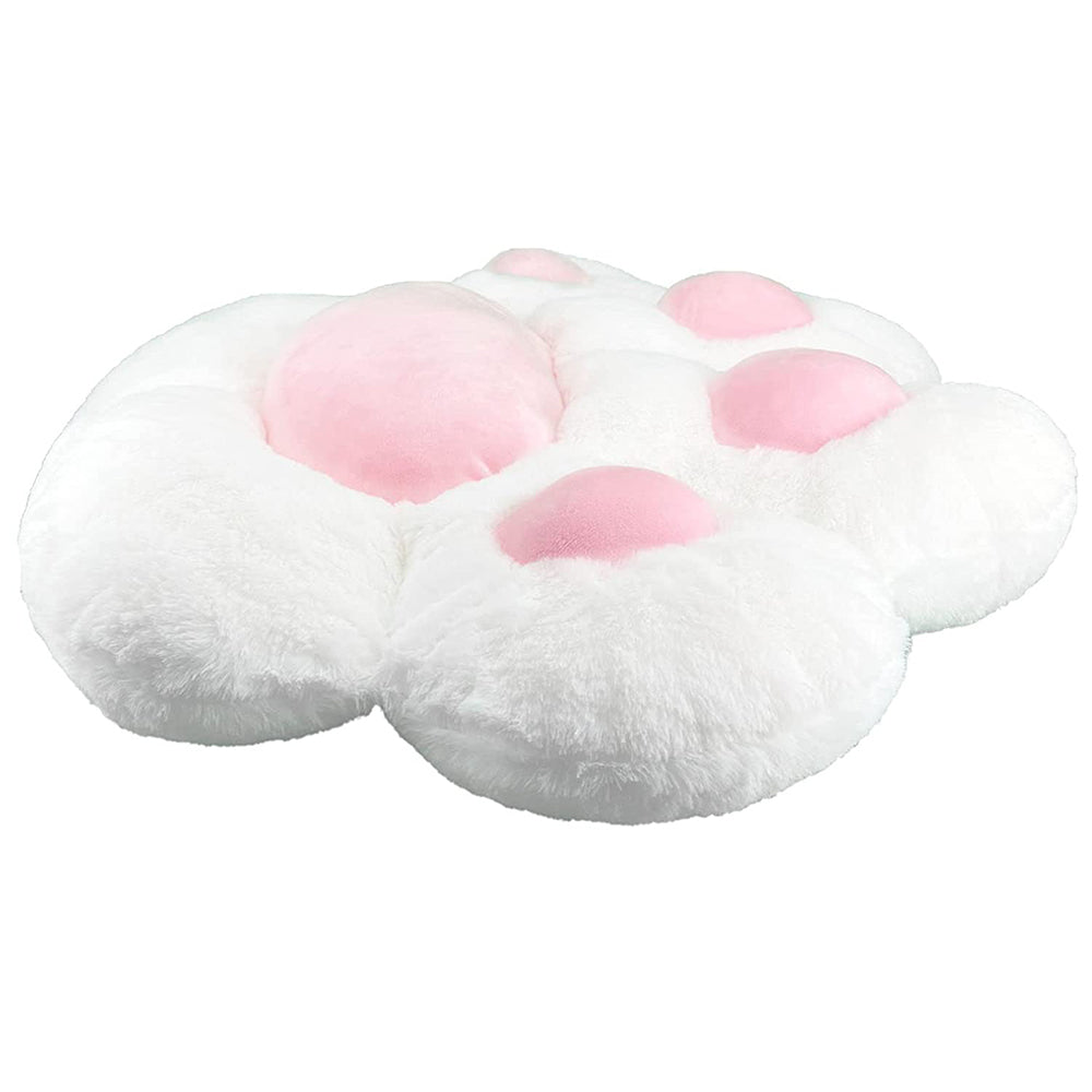 Lazy Sofa Chair Seat Cushion Cute Cat Paw Design Pillow-White