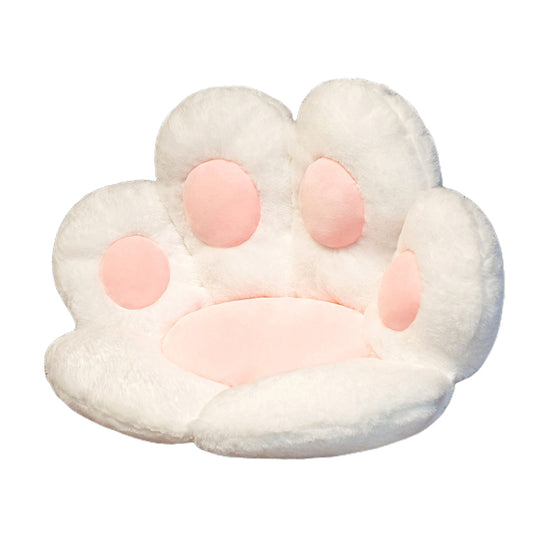 Lazy Sofa Chair Seat Cushion Cute Cat Paw Design Pillow-White