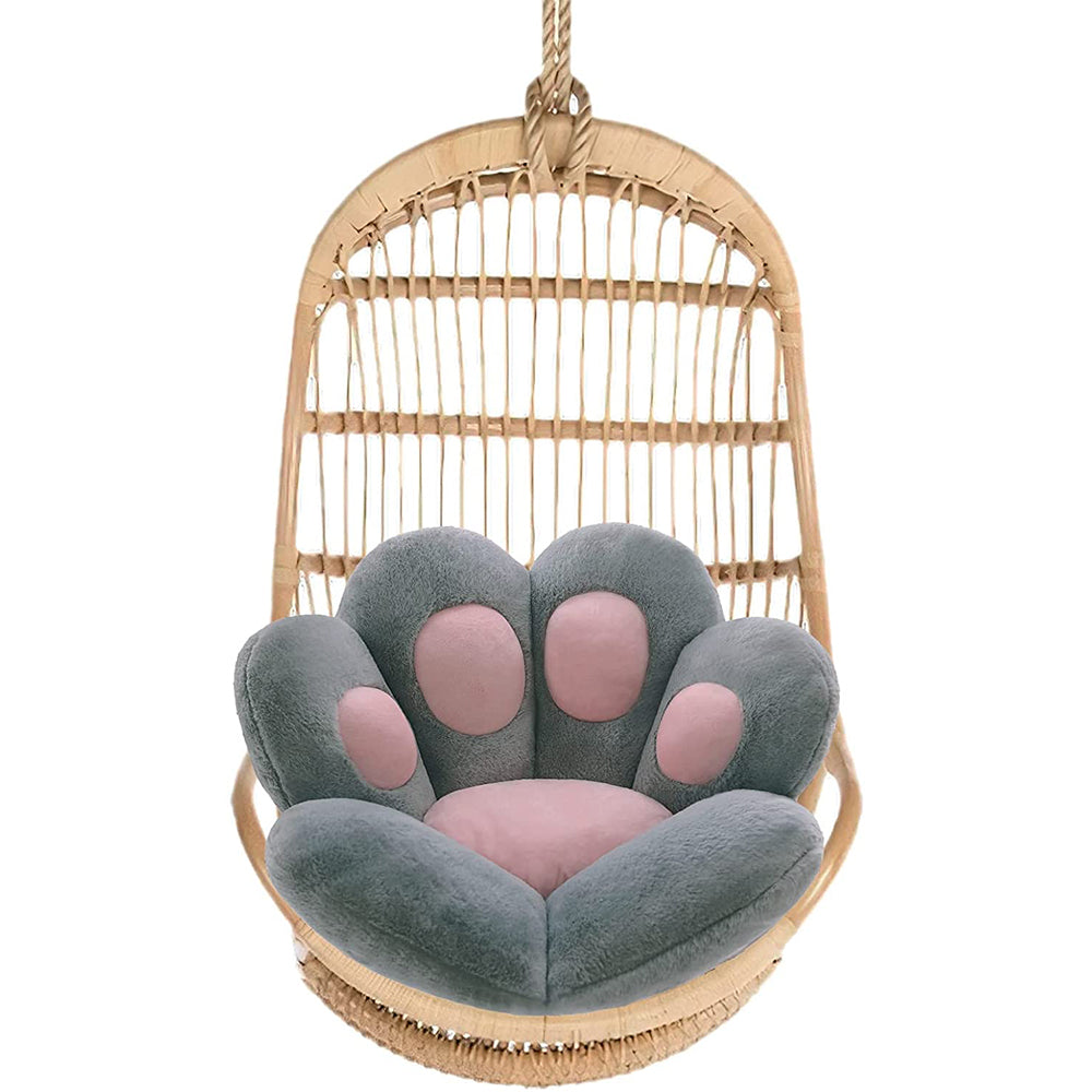 Lazy Sofa Chair Seat Cushion Cute Cat Paw Design Pillow-Grey