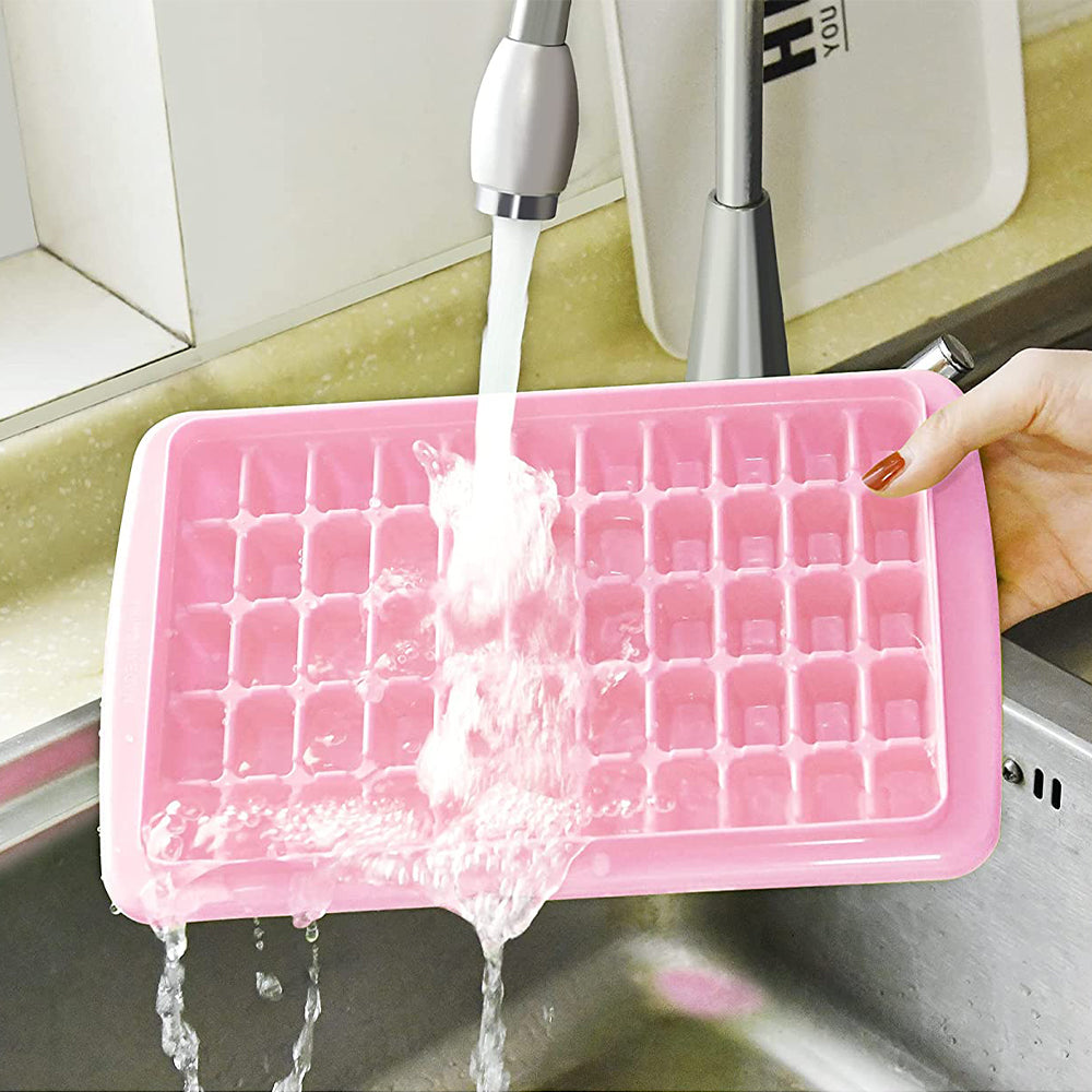 Ice Cube Tray with Lid and Bin for Freezer