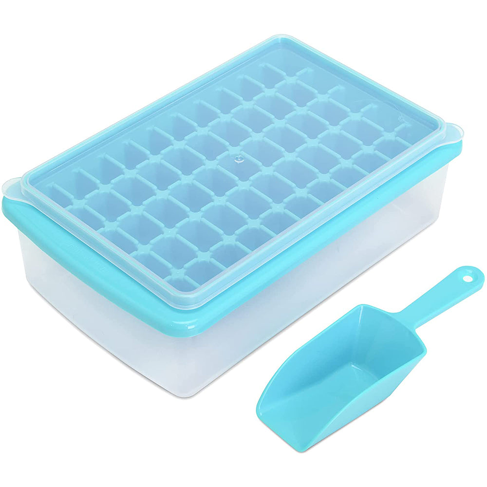 Ice Cube Tray with Lid and Bin for Freezer