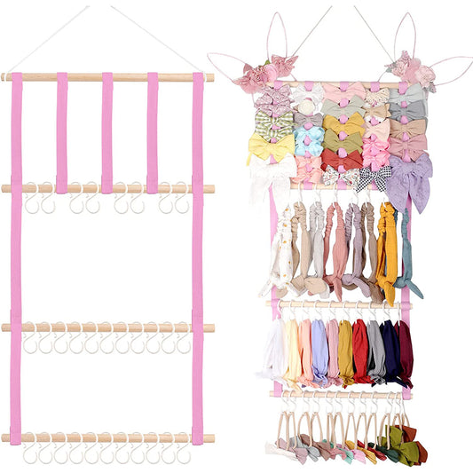 Headband Holder Hair Accessories Organizer for Girls with Hooks