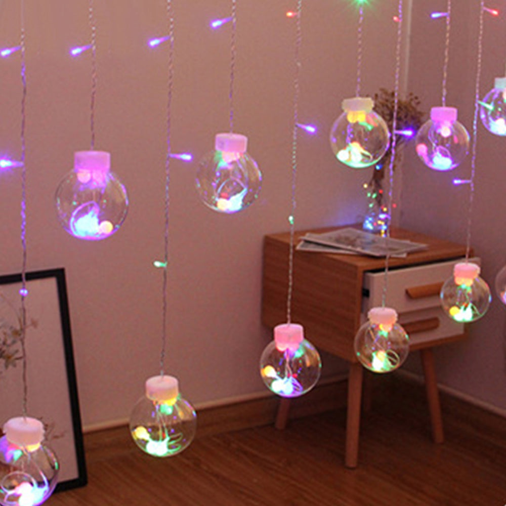 Water-resistant Wishing Ball Curtain String Lights