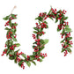 2M 20LEDs Flexible Artificial Berry Christmas Garland with Lights-Red