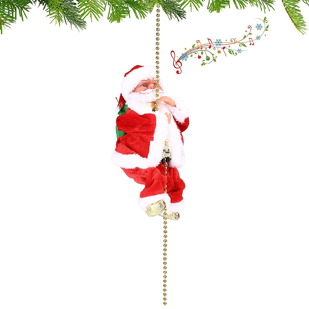 Christmas Electric Climbing Santa Claus Climbing Ladder Pedant Decoration