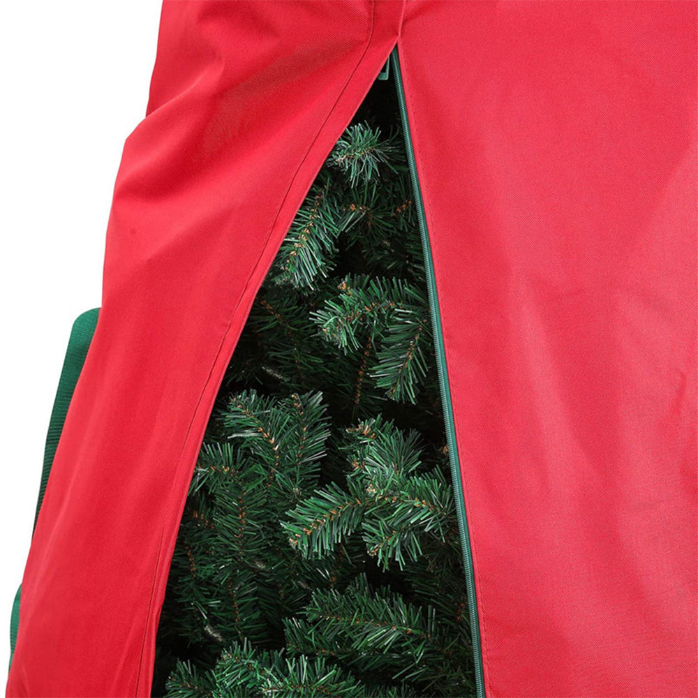 Christmas Tree Upright Storage Bag with Elastic Bandage-Red