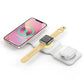 3 in 1 Foldable Adsorbable Iron USB Qi Wireless Fast Charging Station with Night Light for Phone Apple Watch Airpods