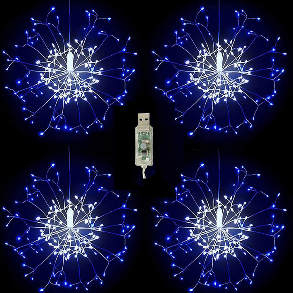 Set of 4 Firework 480LEDs String Light with Remote