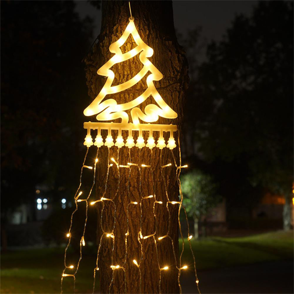 350 LED Solar Waterfall String Light Fairy Xmas Tree Hanging Decor Outdoor