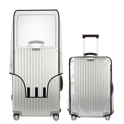 2Pcs PVC Full Transparent Luggage Protector Cover-Style 1