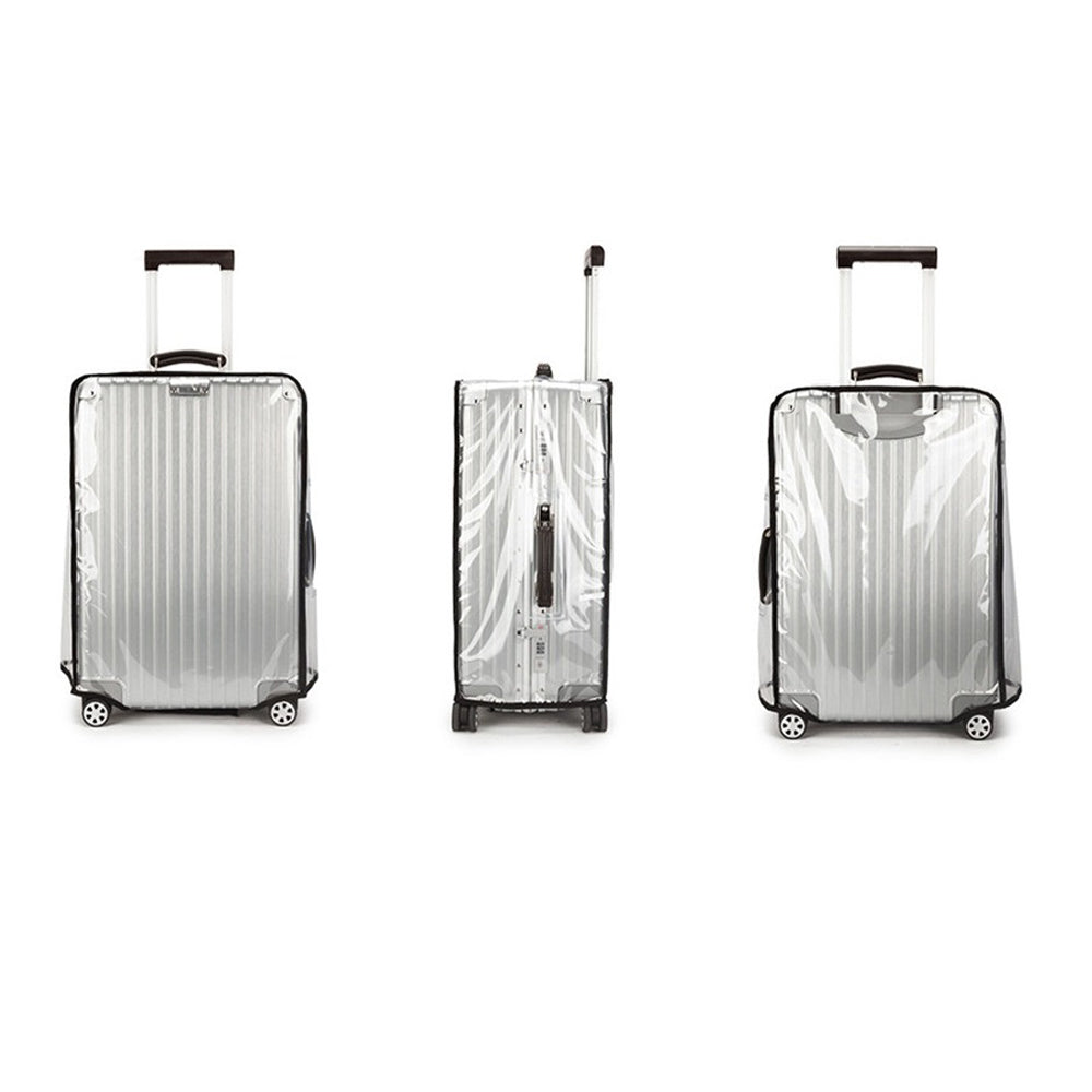 2Pcs PVC Full Transparent Luggage Protector Cover-Style 1