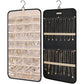 Double-Sided Hanging Jewelry Display Organizer Storage Roll with Hook
