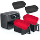 2Pcs Silicone Air Fryer Baking Pot Foldable Rectangular Oven Baking Tray Liner