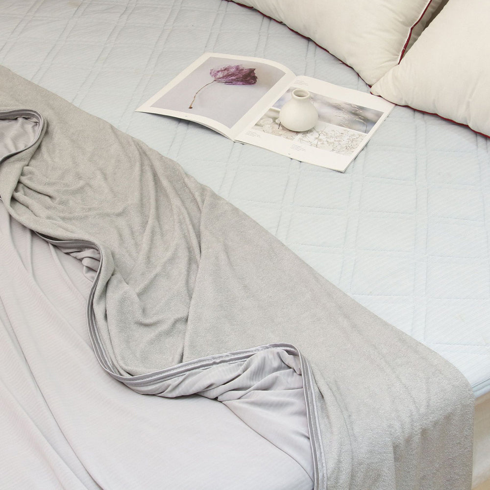 Summer Cooling Blanket with Single-Sided-Grey