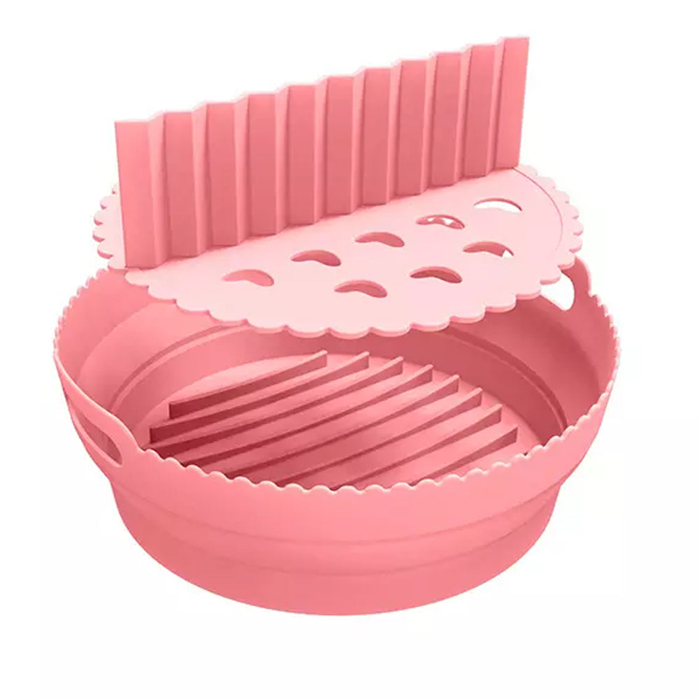 Foldable Air Fryer Silicone Pot with Dividing Pad