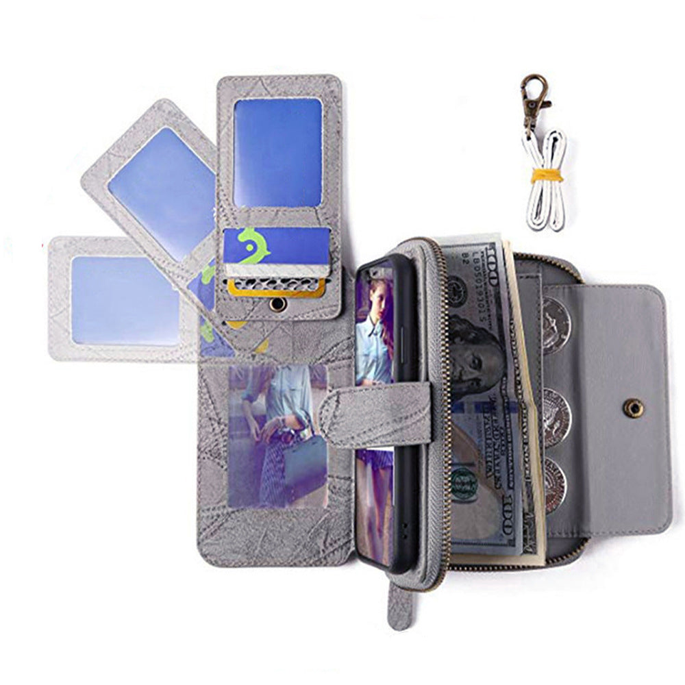 Women's Flip Detachable with Card Holder Phone Cover Purse-iPhone13mini