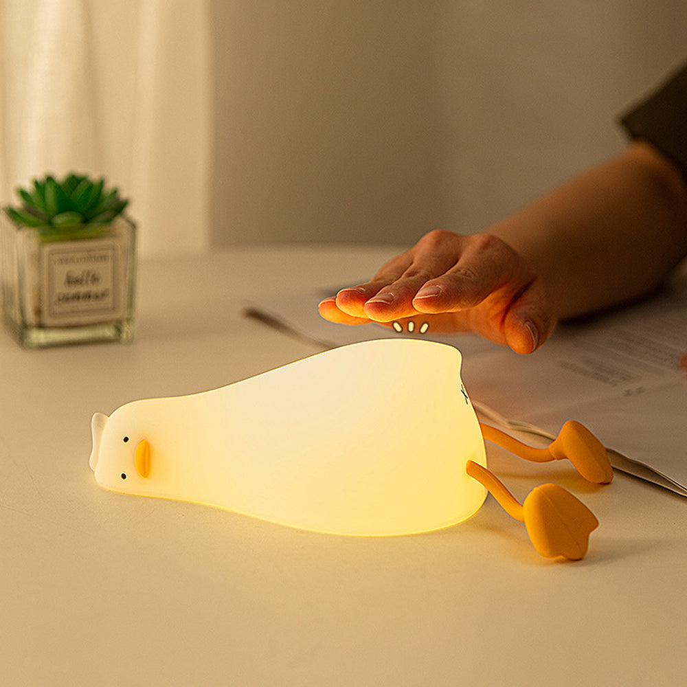 LED Silicone Dimmable Nursery Cute Duck Touch Lamp