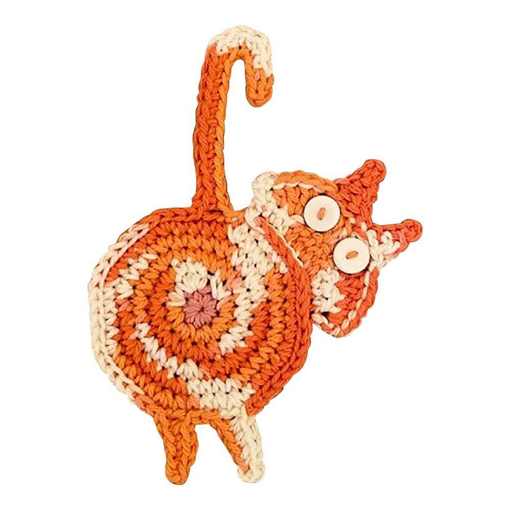 Handmade Woven Cat Butt Coasters Coffee Cup Mats Mug Pad for Home Office