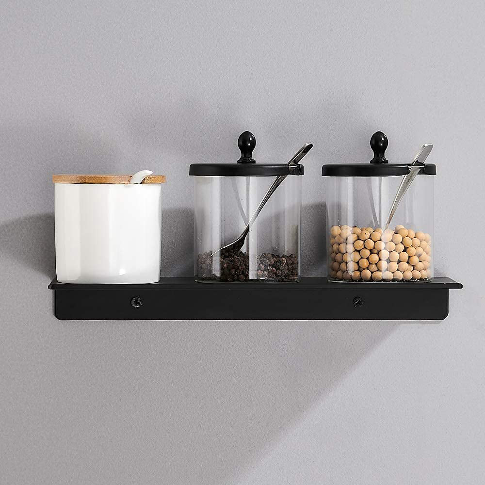 Floating Shelf Brackets Towel Rail Rack Display Shelves Wall Mount Bathroom