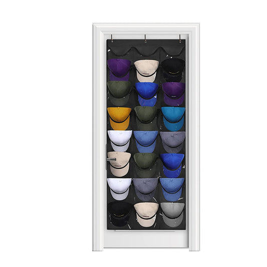 24 Hat Rack Organizer Baseball Holder Pocket Door Wall Caps Collection