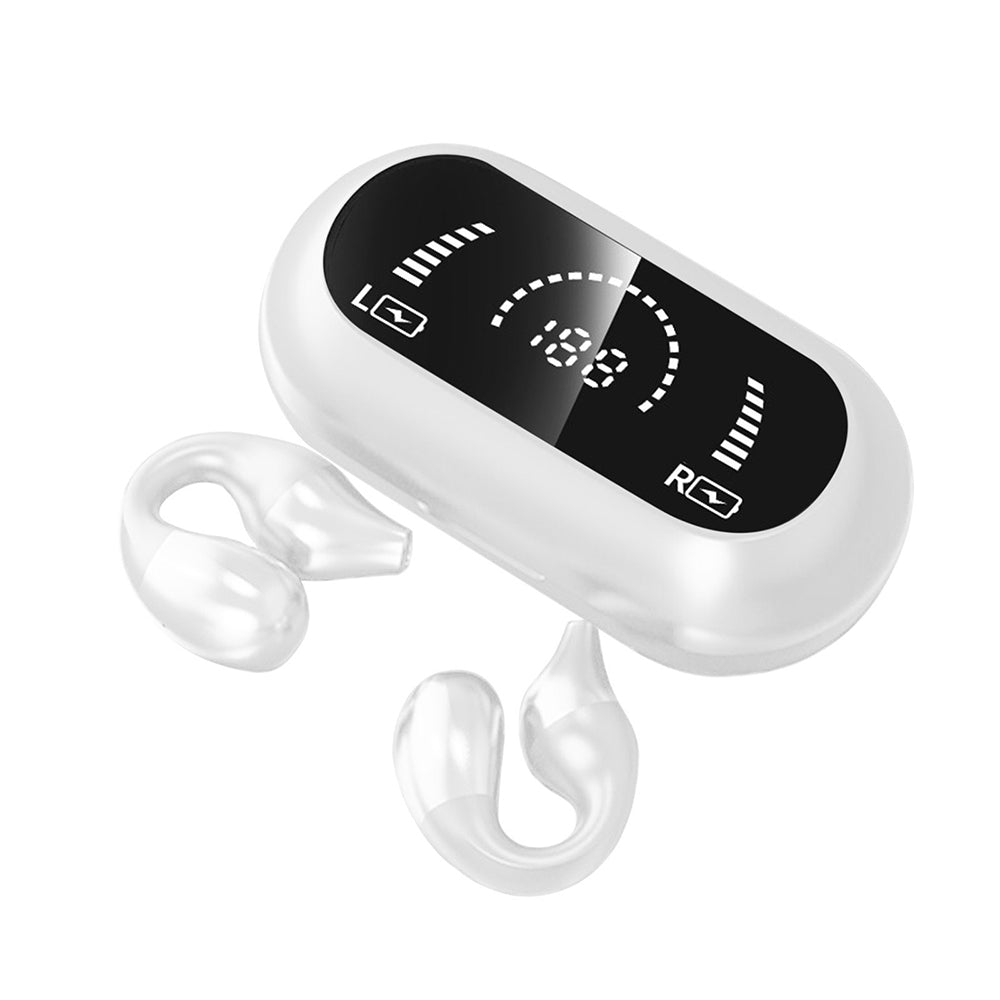 Wireless Bluetooth Ear Clip Sports Earbuds With LED Power Display Charging Case