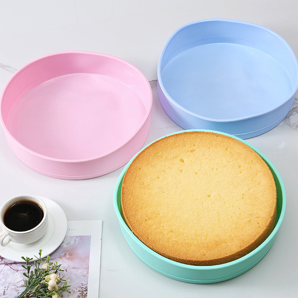 4/6/8/10 Inch Silicone Round Cake Pan Non-stick Baking Tray Mould DIY Bakeware