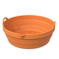 Reusable Foldable Round Air Fryer Silicone Baking Tray with Handles Liners