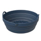 Reusable Foldable Round Air Fryer Silicone Baking Tray with Handles Liners