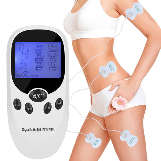 Electrical Massager Tens Machine Unit Back Pain Therapy Pulse Muscle Stimulator