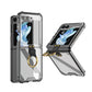 For Samsung Galaxy Z Flip5 5G Airbag Case Slim Clear Cover With Ring Stand