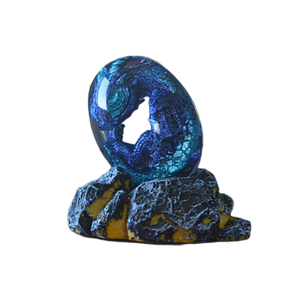 Resin Transparent Lava Dragon Egg Sculpture Decor