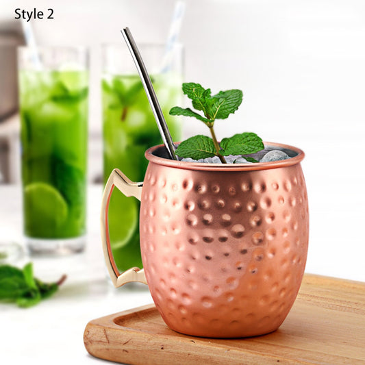 Moscow Mule Stainless Steel Copper-Finished Mug -Hammer Point Surface