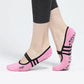 2Pairs Women Non-Slip Grips & Straps Pilates Yoga Socks
