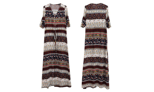 Boho Printed Maxi Dress