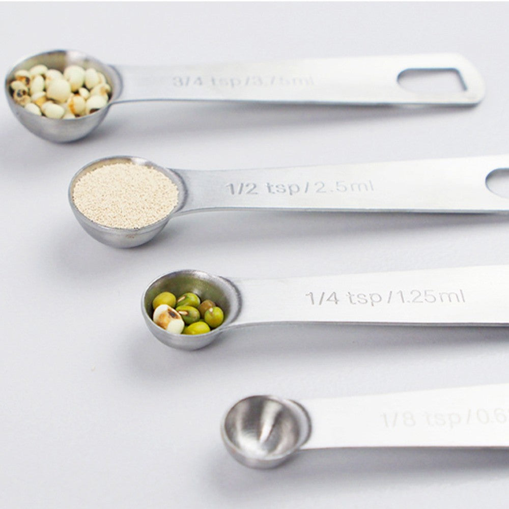 Set of 7Pcs Stainless Steel Engraved Measuring Spoon