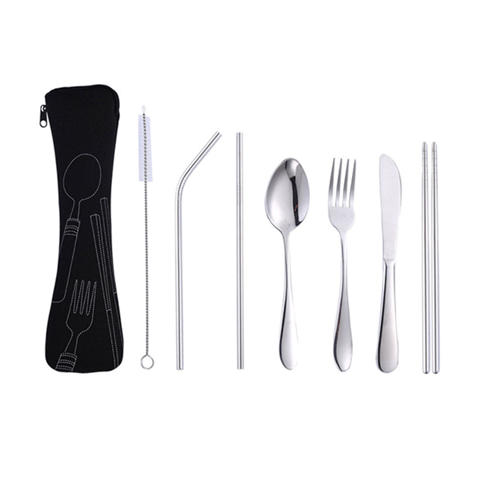 7Pcs Travel Utensils with Case